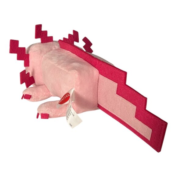 Minecraft Axolotl Plush — Pink Pixel Axolotl — Mojang Studios / Mattel - Picture 3 of 5